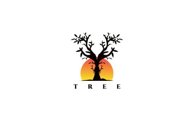 Plantilla de logotipo de árbol de cuidado