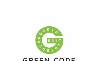 Plantilla de logotipo de código verde
