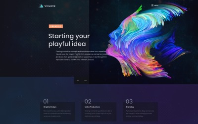 Visuelle - Тема Elementor WordPress для творчого мондріанства