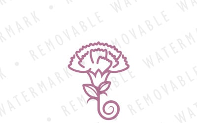 Carnation Flower Logo Template