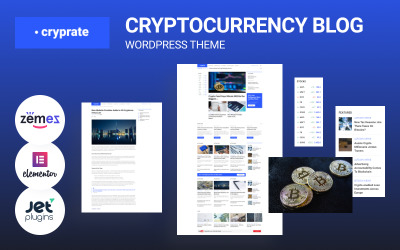 Cryprate - Cryptocurrency Blog WordPress Elementor Teması