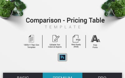 Porównanie - elementy infografiki tabeli cen