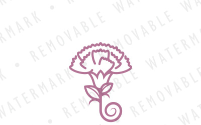 Modello di logo del fiore di garofano