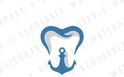 Plantilla de logotipo de diente de ancla