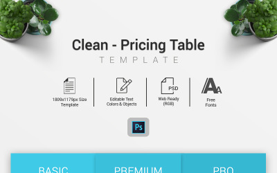 Premium Hosting – Pricing Table İnografik Elemanları #70599