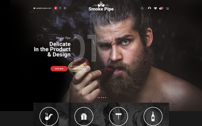 "Smoke WooCommerce Theme" - адаптивний WooCommerce шаблон №70579