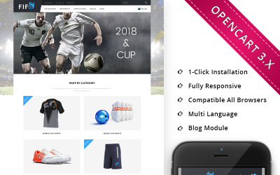 Fifo Sport Store - чуйний шаблон OpenCart