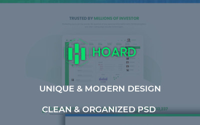 Hoard - PSD-sjabloon voor investeringswebsite