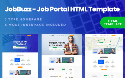 Modello Siti Web Responsive #70670 "Rexjob-Job Portal, Directory"