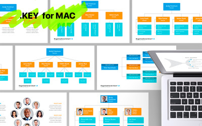Prezentacja organizacyjna - wykres i hierarchia - szablon Keynote