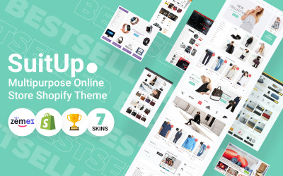 Responsive SuitUP - Multipurpose Online Store Shopify #70679
