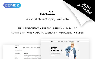 Tema Shopify "m.a.l.l. - Clothing Store" #70688