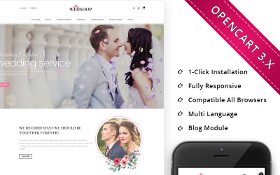 Wedshop - Адаптивный шаблон OpenCart
