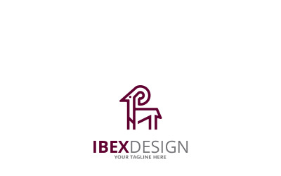 Dağ Keçisi Tasarım Logo Şablonu