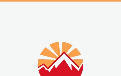 Modèle de logo de montagnes