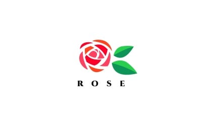 Modèle de logo rose