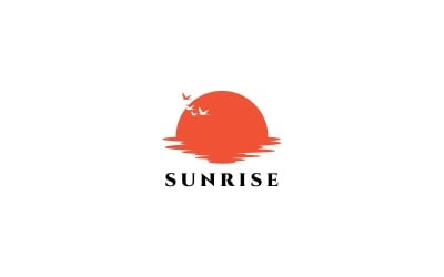 Modelo de logotipo do nascer do sol