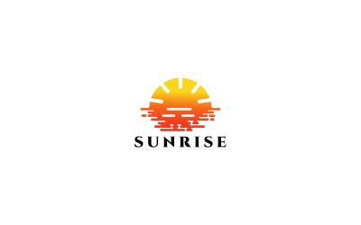 Modelo de logotipo do nascer do sol