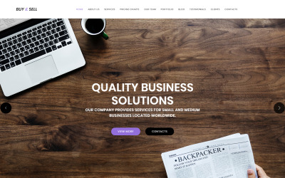 Reszponzív Buy&Sell - Bright Business Consultant HTML Landing Page Template Nyítóoldal sablon 70715