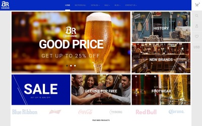 BR Drink - oryginalny motyw Shopify w sklepie internetowym z alkoholem