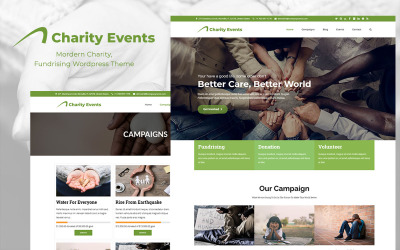 Liefdadigheidsevenementen - Modern liefdadigheids- / fondsenwerving WordPress-thema
