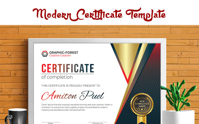 Modèle de certificat moderne