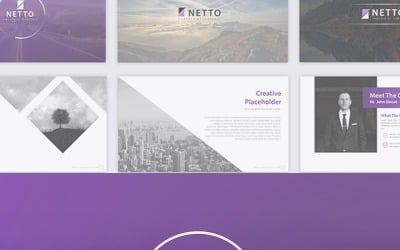 Netto - szablon kreatywnej prezentacji finansowej PowerPoint