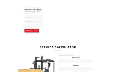 Responzivní Šablona mikrostránek "Cargo - Transportation HTML5" #70833