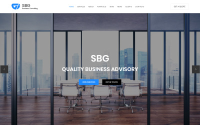 Reszponzív SBG - Business Consulting HTML Nyítóoldal sablon 70801