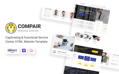 Compair - багатосторінковий шаблон веб-сайту HTML5 сервісного центру