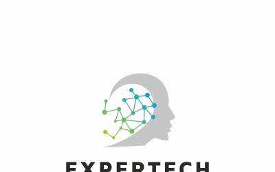 Expertech Human Mind Logo Template