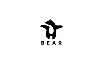 Gelukkig Bear Logo sjabloon