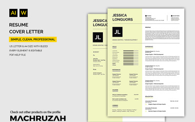 Jessica - Cover Letter Resume Template