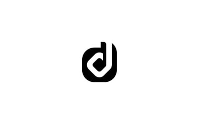 Modelo de logotipo da letra D