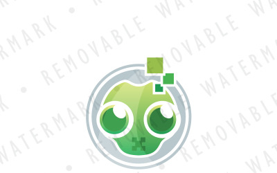 Pixel Alien Logo Vorlage