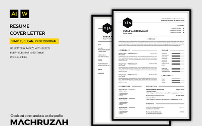 Yusuf - Cover Letter / Resume Template