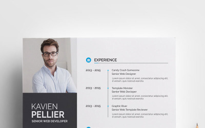 Clean and Creative Kavien Pellier Resume Template