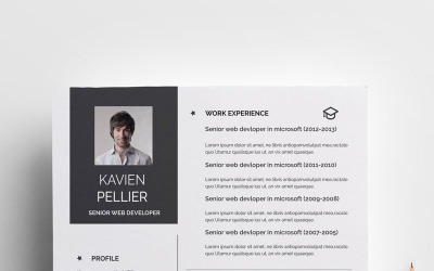 Currículo de trabalho criativo pronto / modelo cv