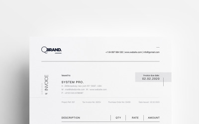 Einfache saubere Minimalrechnung - Corporate Identity-Vorlage