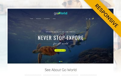 Go World - OpenCart шаблон для магазина путешествий