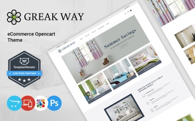 Greak Way - 窗帘店和家具装饰 OpenCart 模板
