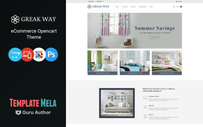 Greak Way - Šablona OpenCart pro ukládání záclon