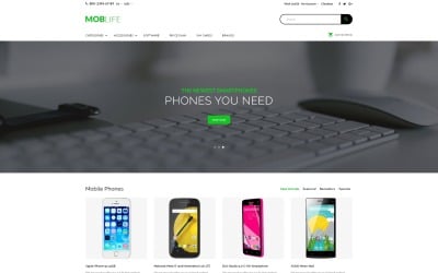 MobLife - A mobiltelefonok tárolják az OpenCart sablont