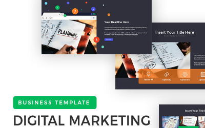 Modello PowerPoint del mercato digitale