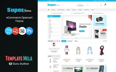 Modelo de OpenCart da Super Store