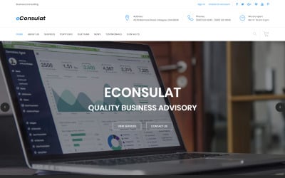 Responsive EConsulat - Solid Business Company HTML Açılış Sayfası #71002