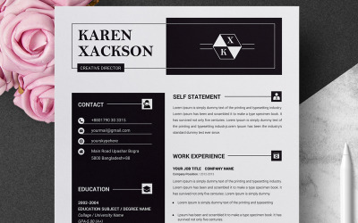 Schone en creatieve CV-sjabloon