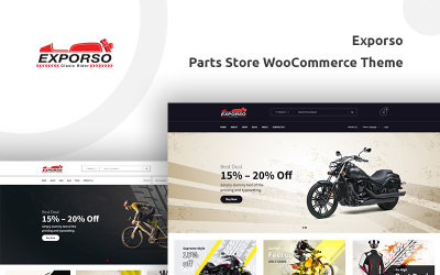 Exporso - WooCommerce-Theme für Fahrradteileshop