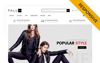 Fallin - Modello reattivo OpenCart del negozio di moda