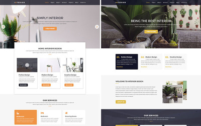 "INTERIOR - Interior Design & Furniture" modèle PSD adaptatif #71179